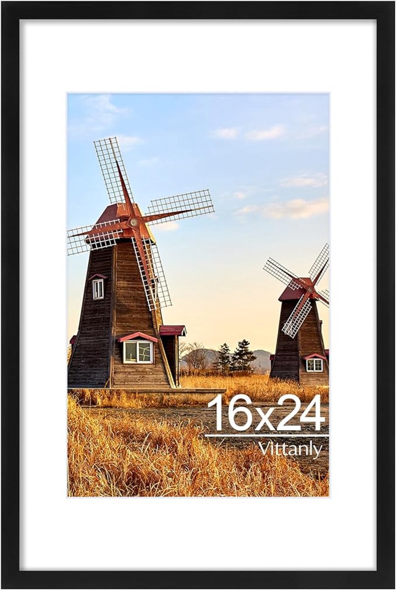 Homaxy-Fotolijst - Modern - Fotomaat - 16x24inch(40x60 cm) - Zwart