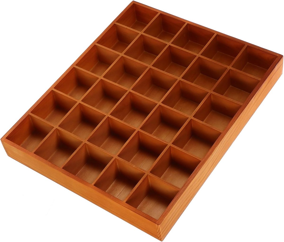 Houten Sorteerbak 30-vaks Sokken Tafelorganizer Make-up Sieraden Bureaudisplaybox