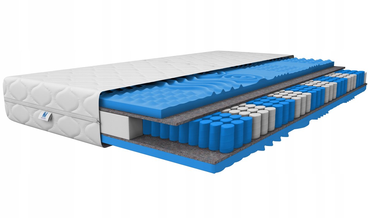 Pocketvering matras 120x200 H3, 26cm dik, comfortabele hoes