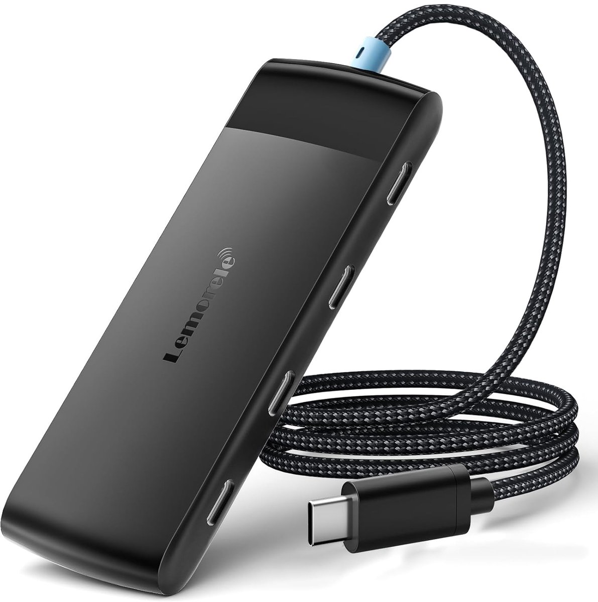 Lemorele TC107 – 5-in-1 USB-C Hub – 4× USB-C 3.2 Gen 2 (10Gbps) + HDMI-Connector – 60 cm Kabel – Zwart – Plug & Play