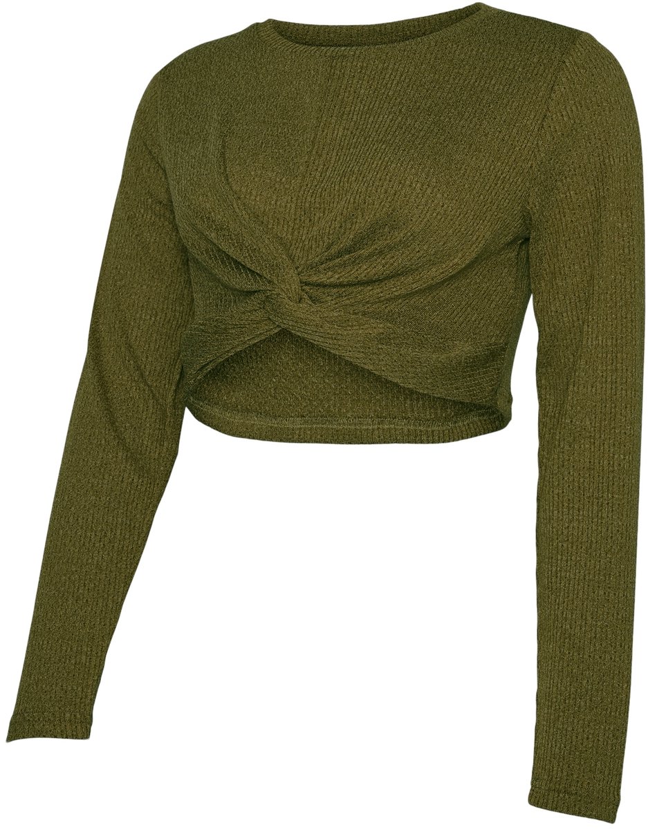 MAMALICIOUS - MLMELONI LS CROP TOP NOOS - Dames - Blouses