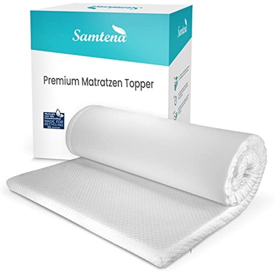 Topper 80x200 PREMIUM Hoogte 5 cm | 100% visco-elastische kern| Met hoes