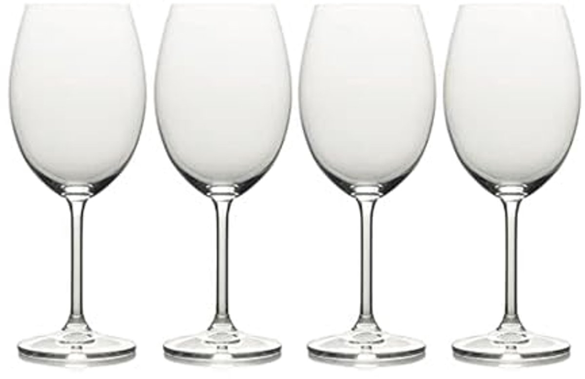 Luxe Kristallen Bordeaux Wijnglazen Set van 4 - 610 ml