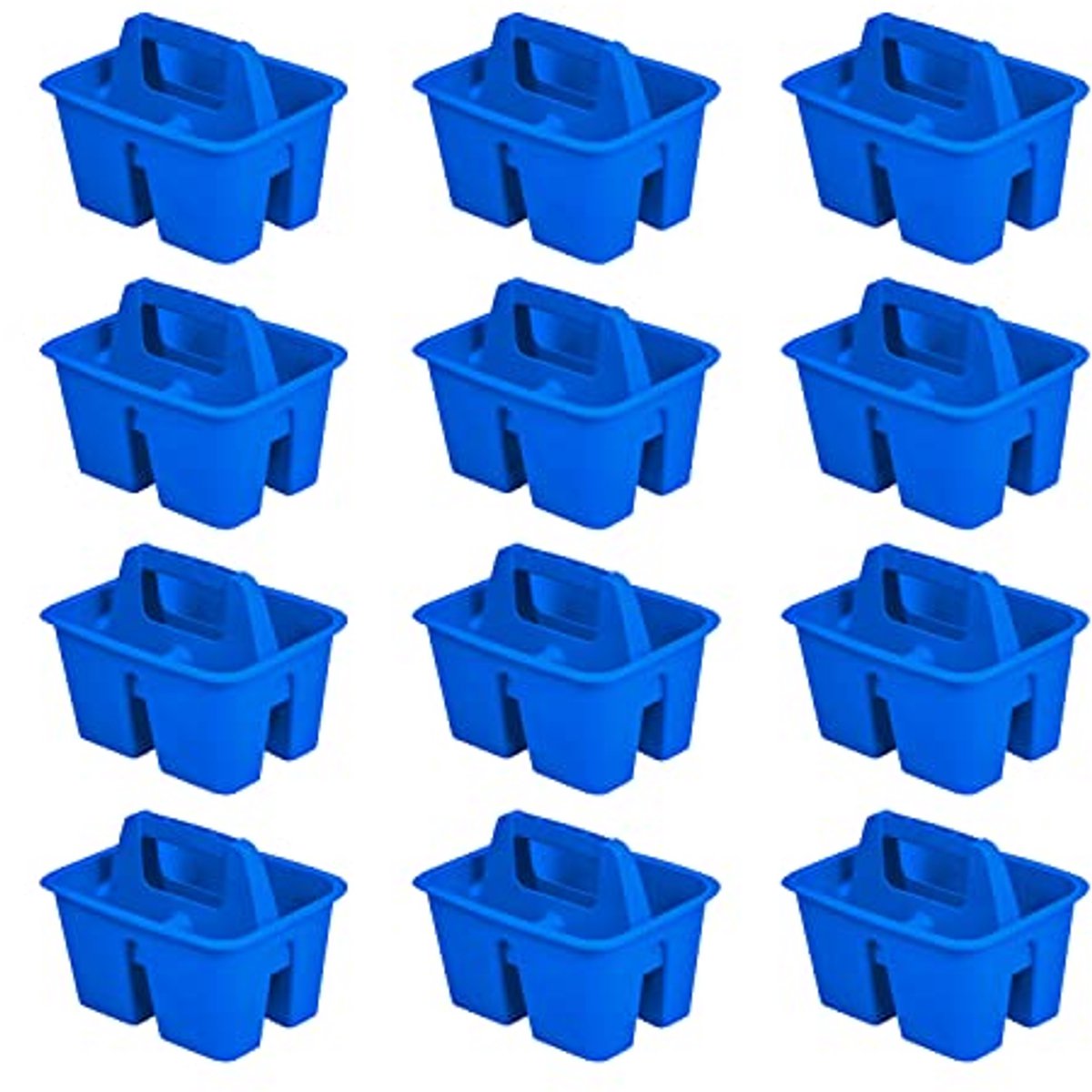 Multifunctionele Mini Classroom Caddy - Organiser met Handvat - Blauw - 12-Pack