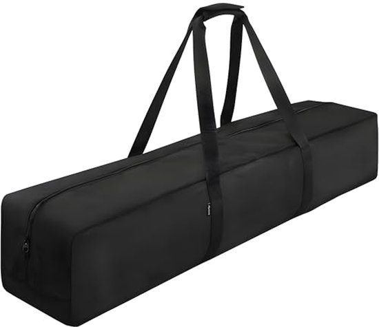Zikenis Lichtstandaard, draagtas, handtas, statieftas, waterdichte draagbare tentstokkentas, multifunctionele opbergtas voor luifelframes, fotoapparatuur, caravans, zwart, 150*20*20CM