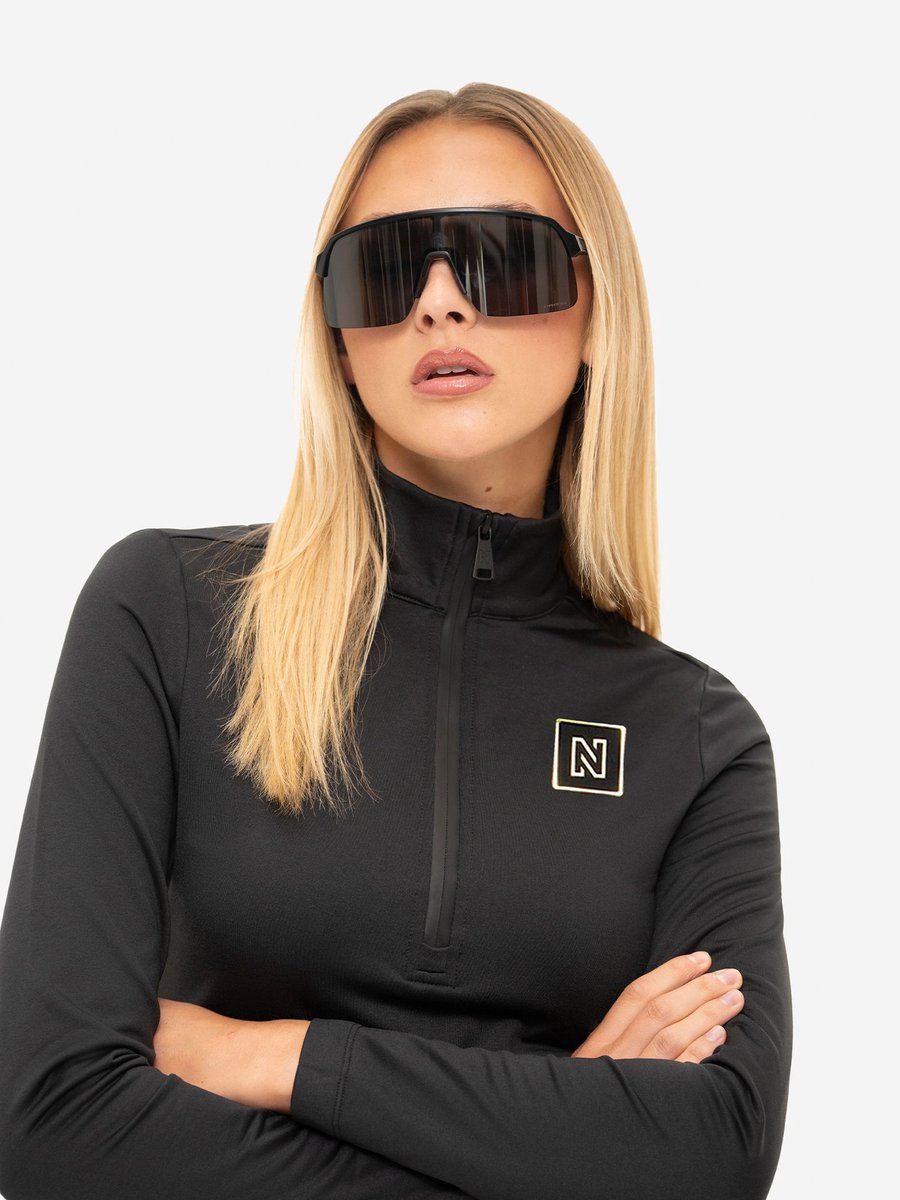NIKKIE nantes ski pully Skipully met rits dames Zwart