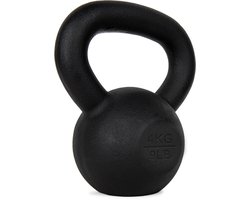 VirtuFit Kettlebell Pro - Kettle Bell - Gietijzer - 4 kg - Zwart - Sport Gewicht - Ergonomische & Brede Handgreep - Geschikt voor CrossFit & Fitness - Conditietraining
