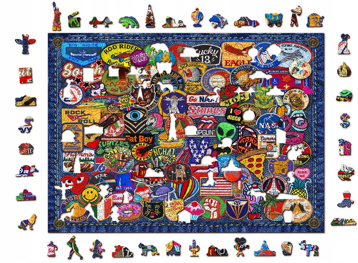 Crazy Patch Houten Puzzel 1010 Stukjes met Figuren