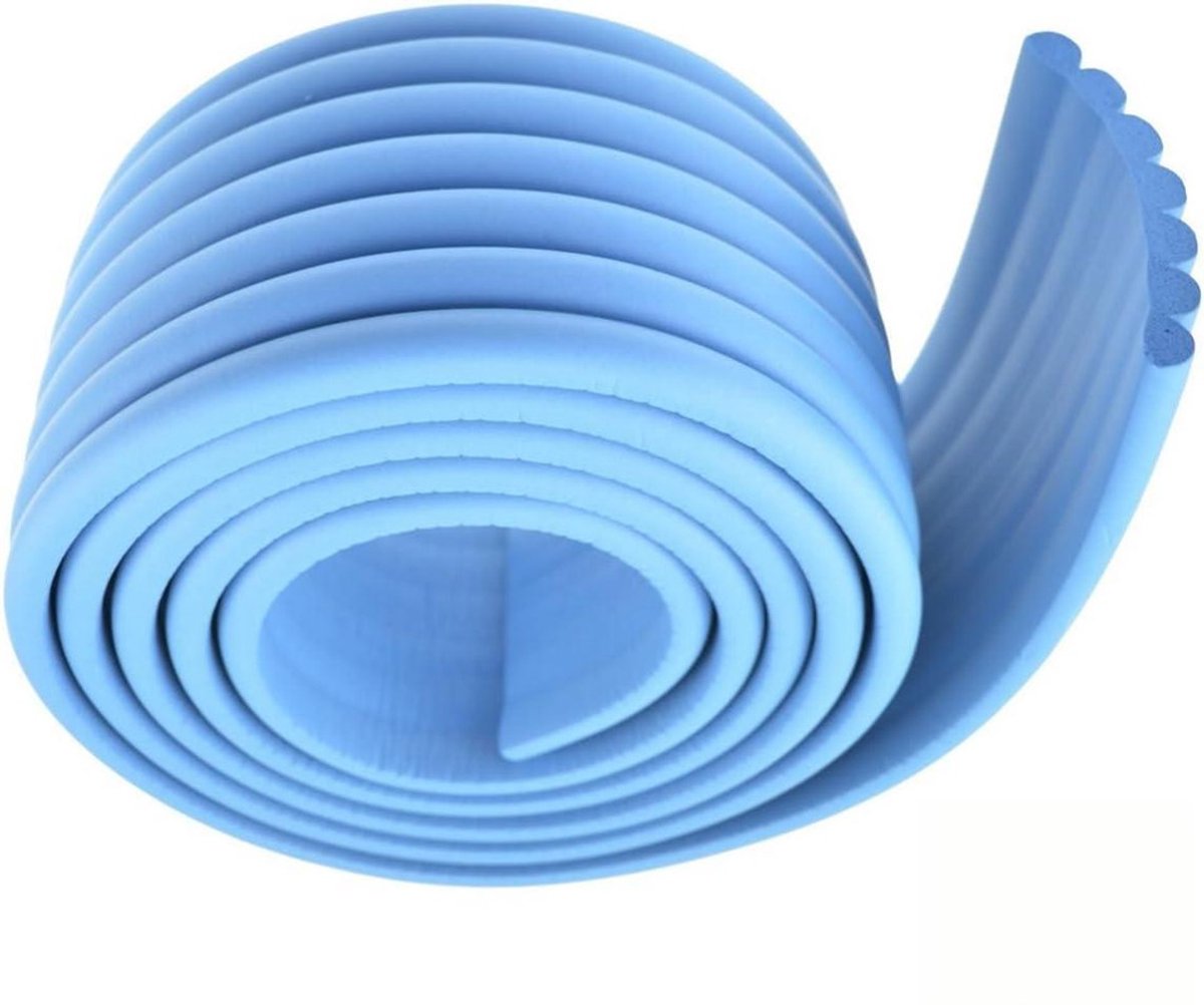 Universele schuimroller, 200 cm x 80 mm x 8 mm, dikke, schokbestendige schuimbescherming, geschikt voor baby-/kindersets, multifunctionele bumperbescherming, zacht en flexibel,Blauw