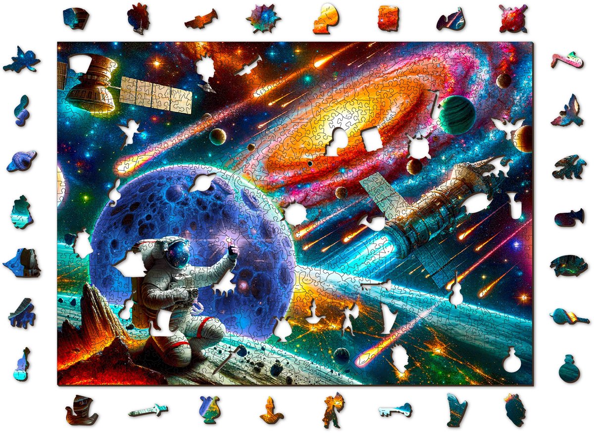 Houten Stad Kosmische Verkenning Houten Puzzel 1010 Stukjes