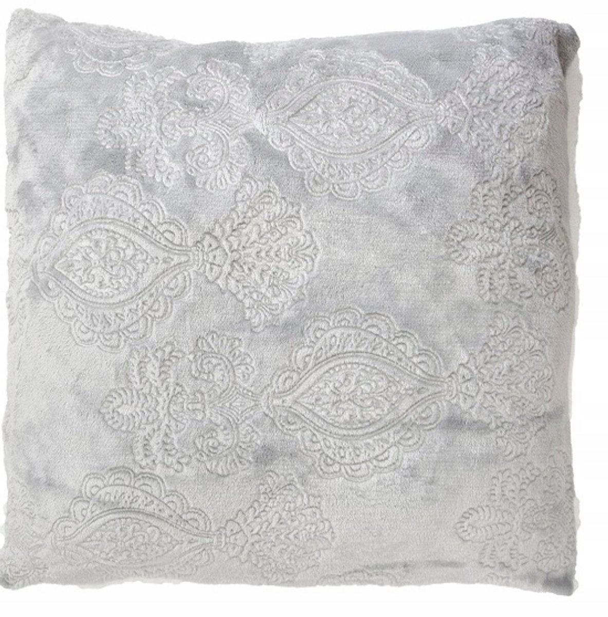 Zachte Lamswol Kussenhoes Lichtgrijs - Royal Chic