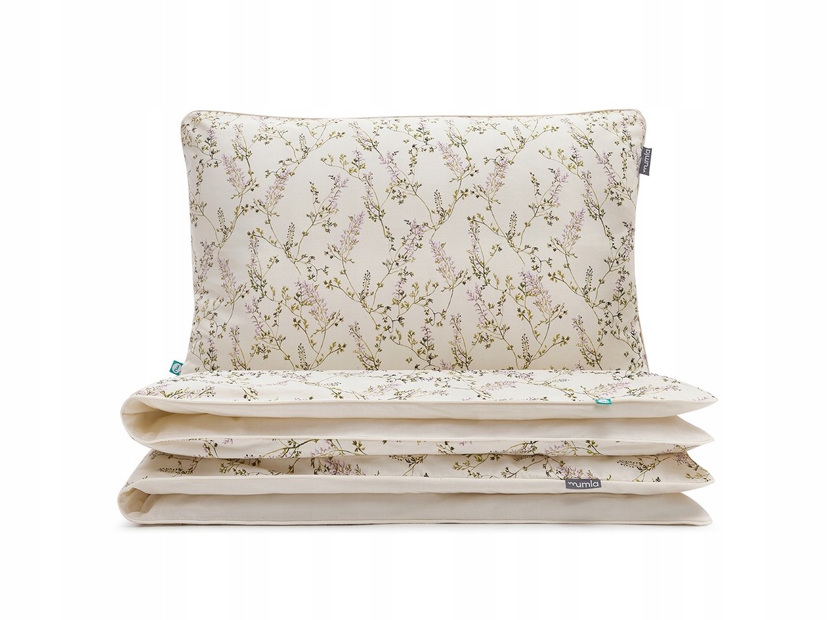 Mumlal Kinderbeddengoed Paarse Bloemen 100x135 cm Katoen