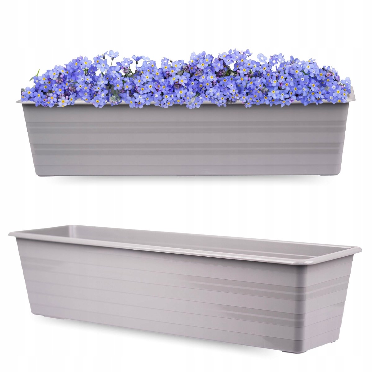 Moderne Balkonbak 60cm Grijs - Stijlvolle Plantenbak voor Buiten