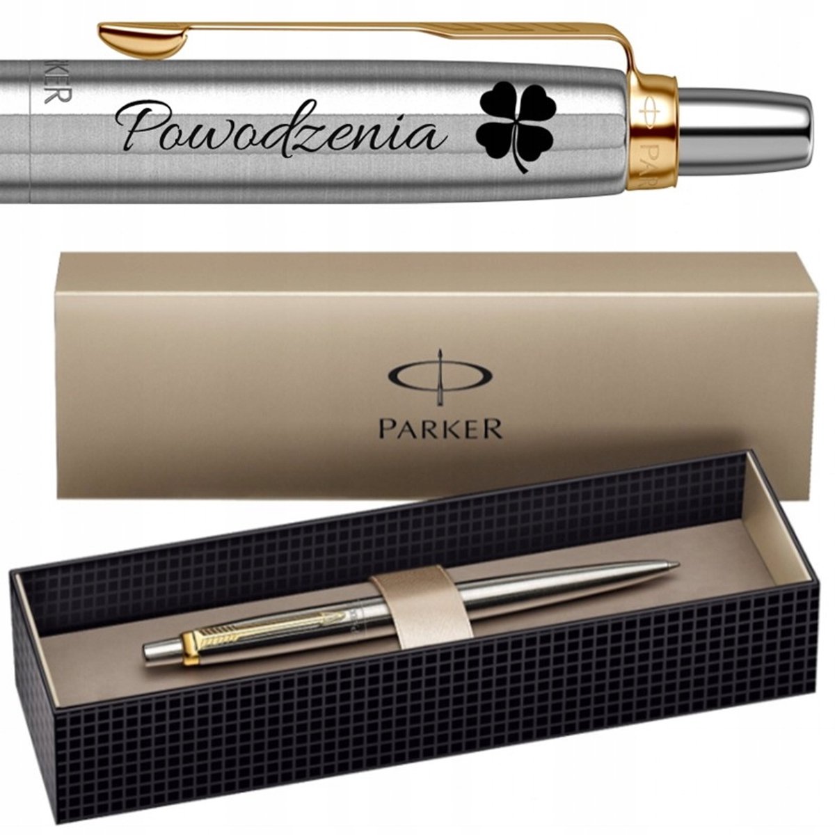 Parker Jotter Pen Staal Zilver Vergold met Gravure - Cadeau
