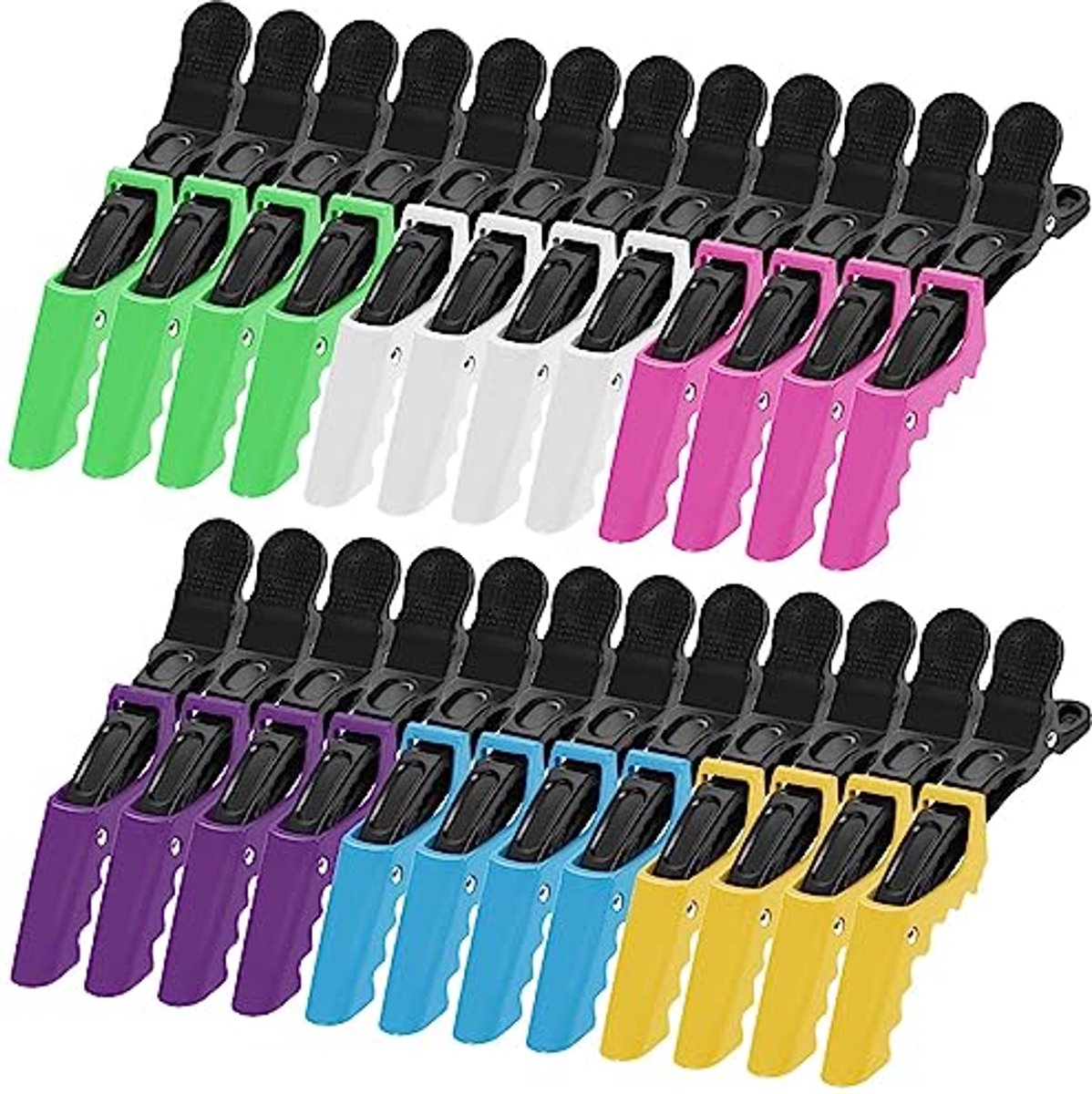 Professionele haarklemmen - 24 stuks sterke kunststof haarklemmen voor kappers