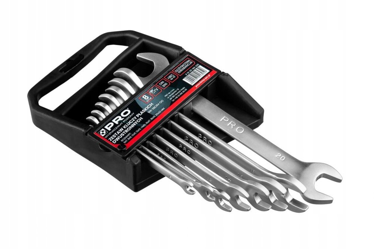 PRO Dopsleutelset 8-delig - 6-22mm - DIN 3113 - Chroom-Vanadium