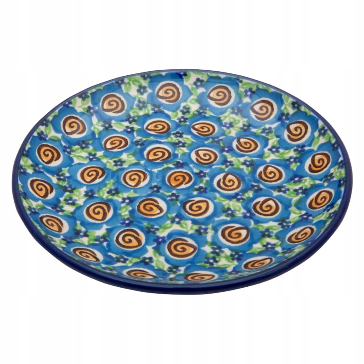 Bolesławiec Dessertbord 17,5 cm - Handgemaakt, Bloemendecor