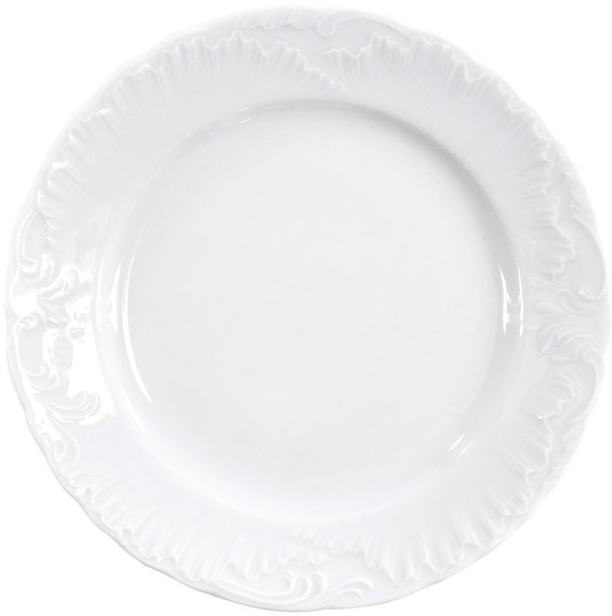 Ćmielów Rococo Wit Plat Talerz 19 cm - Porselein