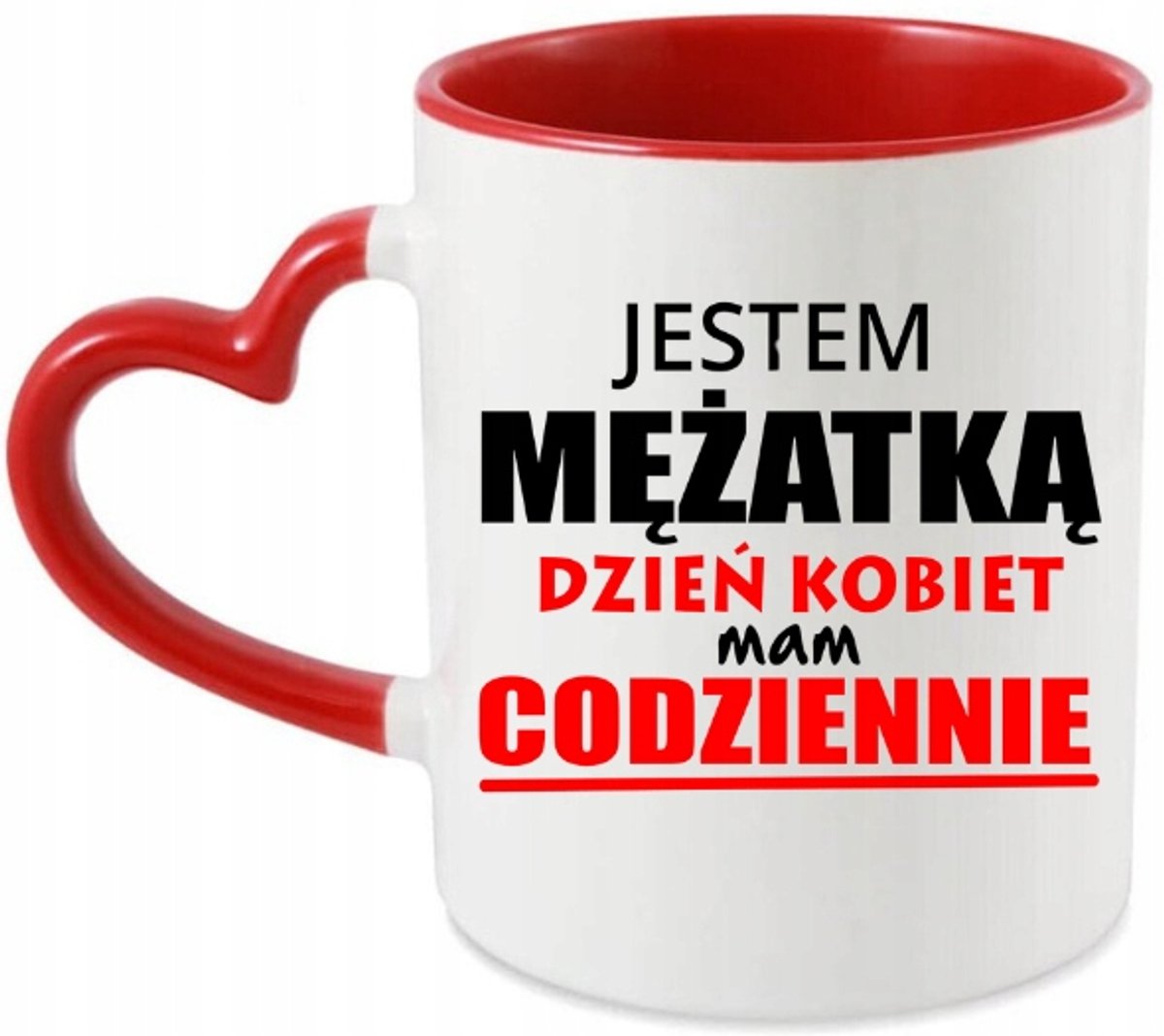 Premium Hartvorm Mok - Wit/Rood - 330ml - Originele Cadeau