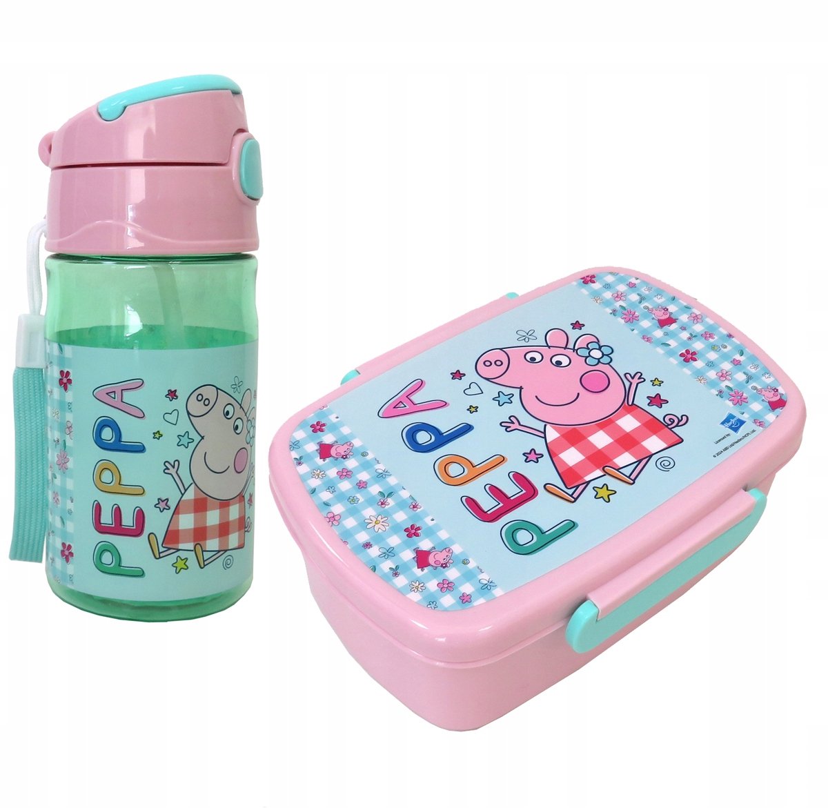 Peppa Pig Bidon- en Broodtrommelset - BPA-vrij, 400ml & 0,5L