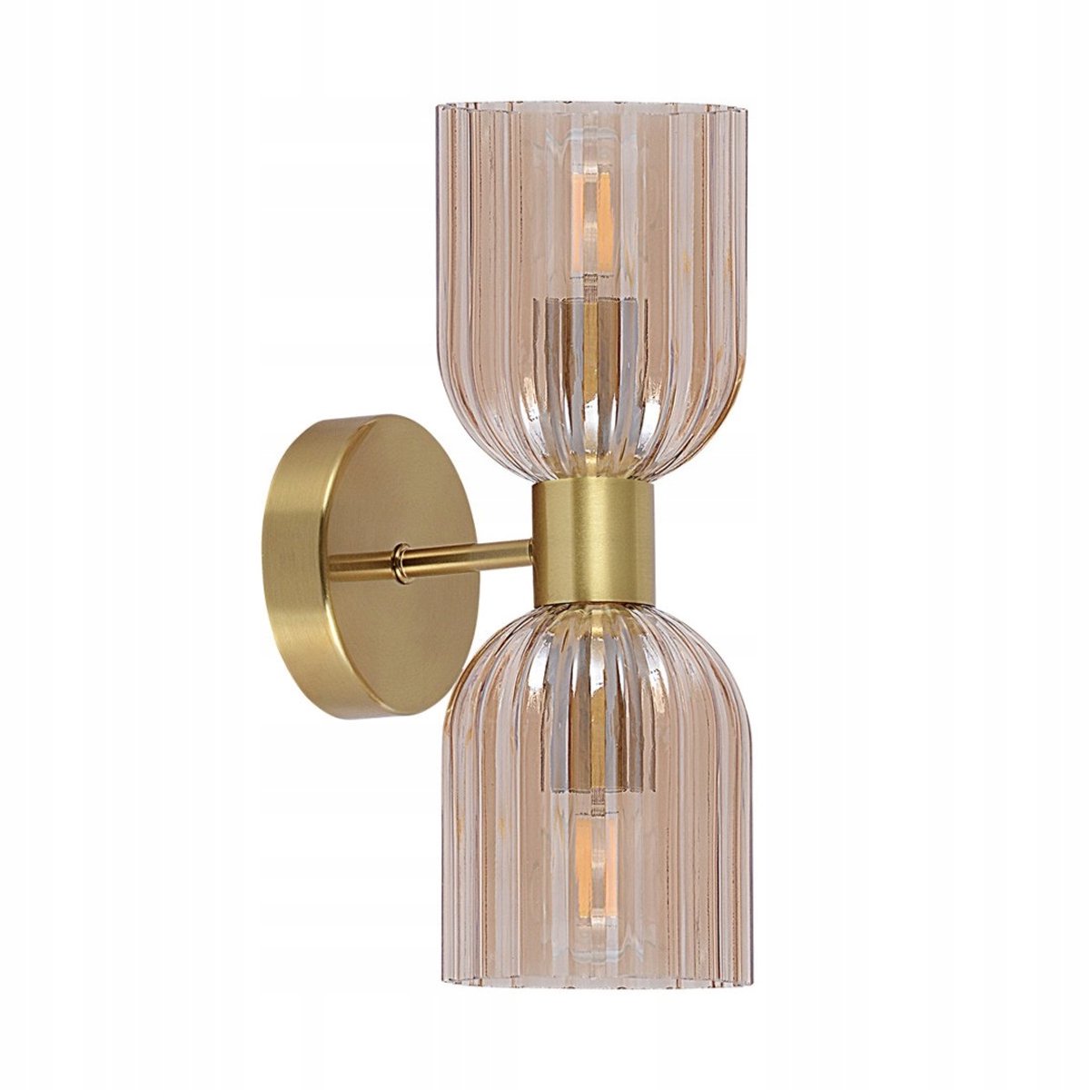 Piega Dubbele Wandlamp Amber Goud E14 - Sfeervolle Verlichting