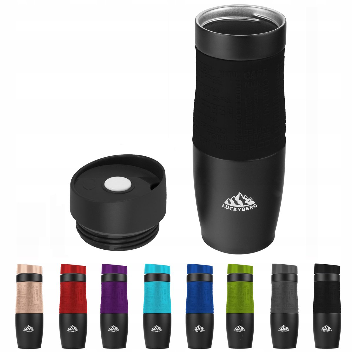 LUCKYBERG Thermosbeker 480ml - RVS, Lekvrij & Warmhoudend