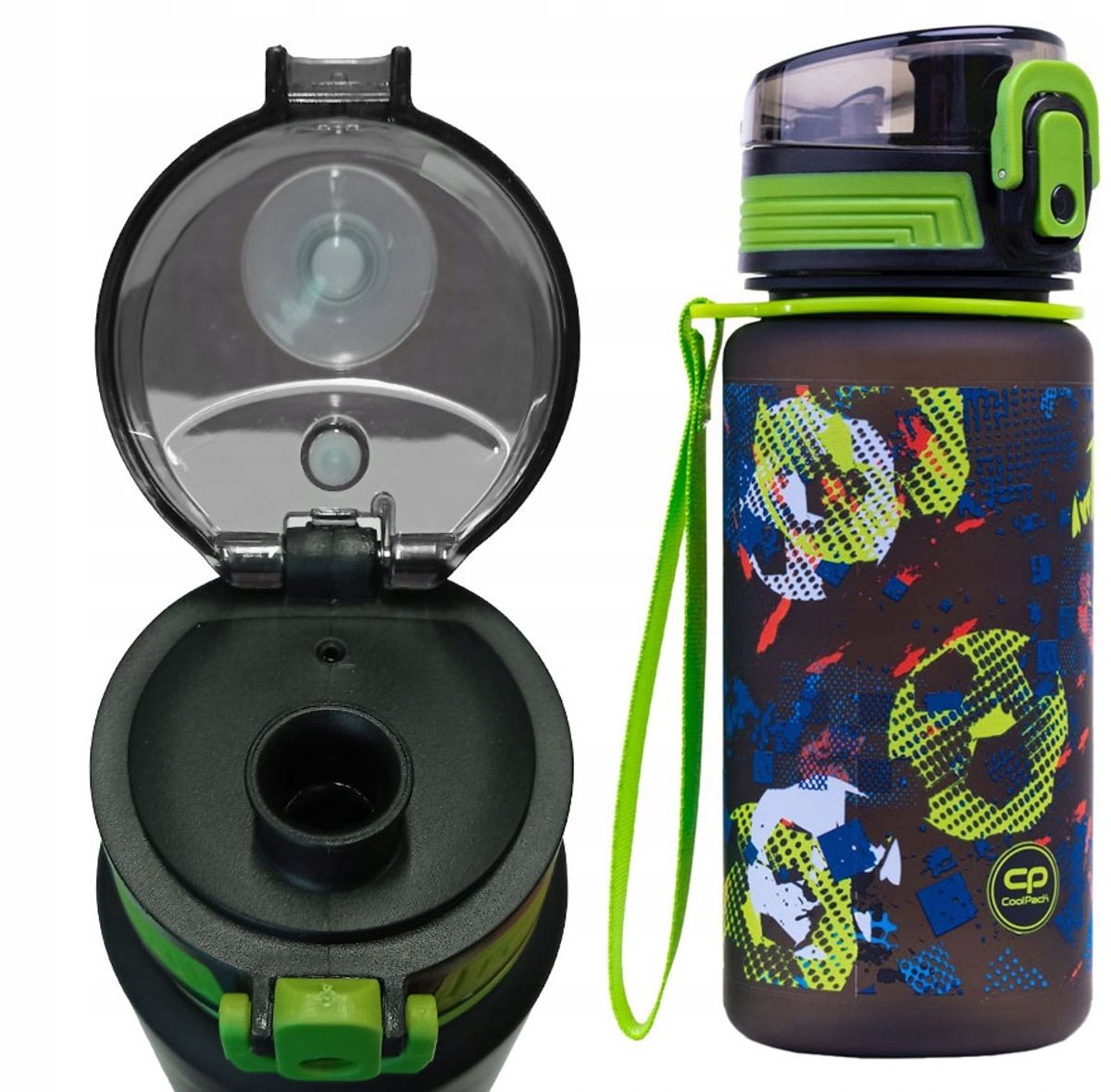 Coolpack Brisk Voetbal Bidon Blauw 400ml - BPA-vrij & Lekvrij