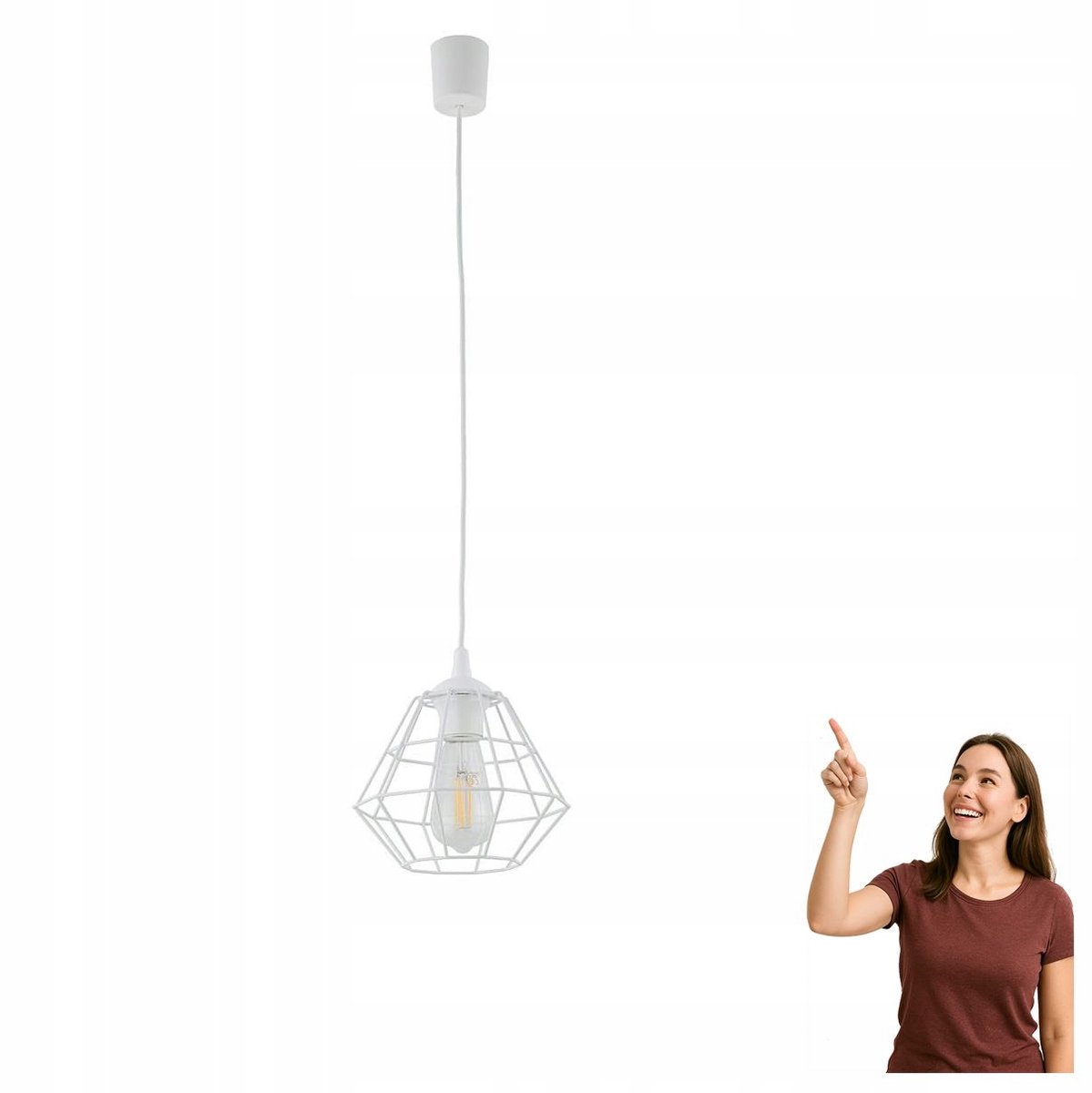 DIAMOND NEW 6211 Hanglamp - TK Lighting - Wit
