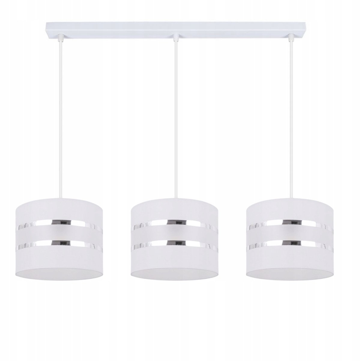 Moderne LED Hanglamp Zilveren Strip 3 lichtpunten E27