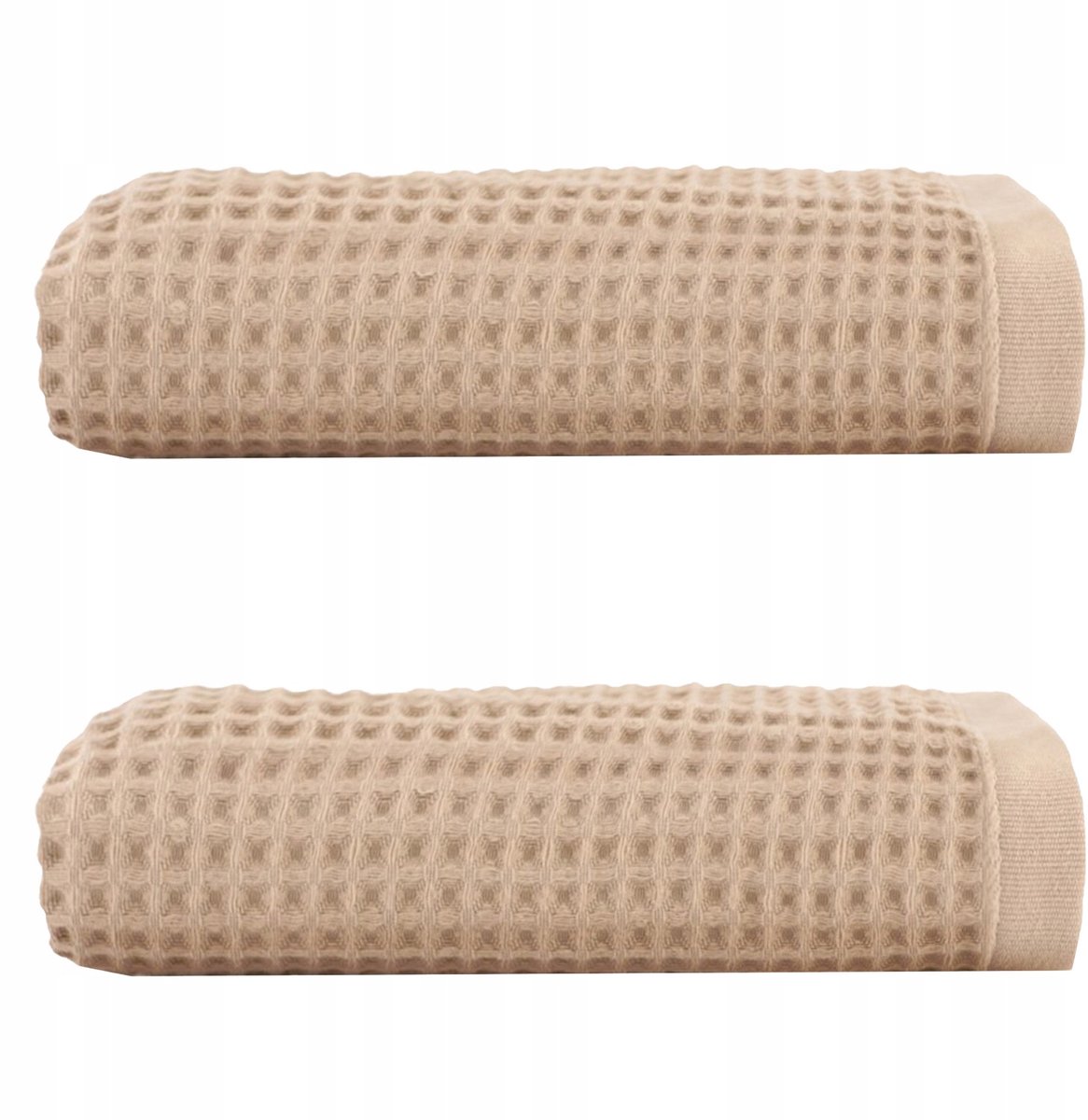 Zwoltex Wafel Handdoeken Set 50x90 & 70x140 - Natuurlijk Beige