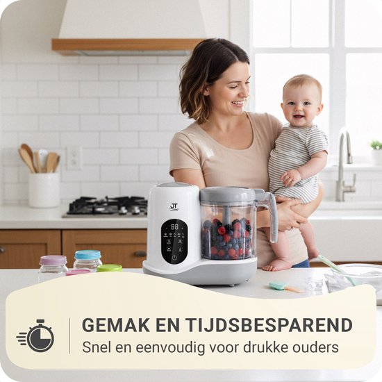JT Products Baby Blender En Stomer - Baby Foodprocessor - Babycook - Baby Cooker - Babyvoedingmaker - Baby Food Maker - Baby Food Steamer - Baby Stoomkoker - Stomen, Blenden, Ontdooien, Opwarmen, Steriliseren van JT Products — afbeelding 5