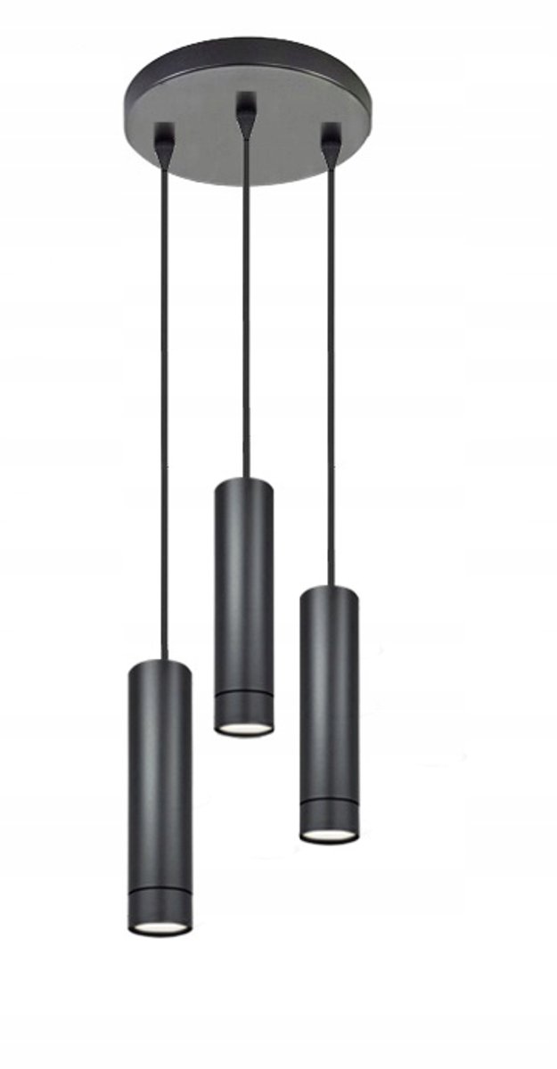 Komat Tuba Hanglamp Zwart GU10 3x10W - Stijlvolle Verlichting