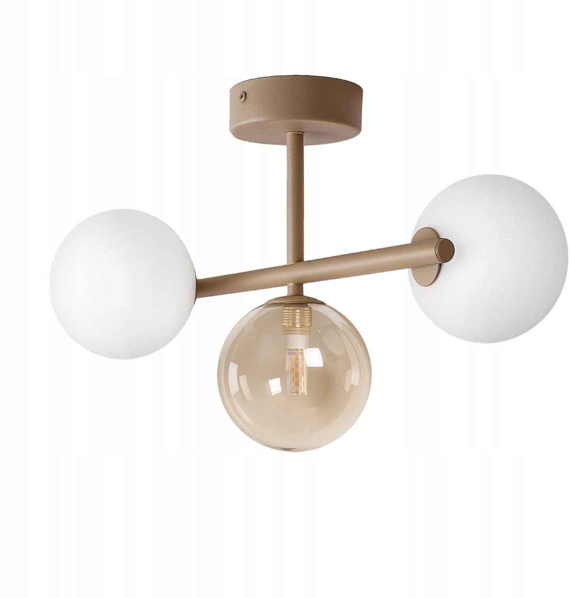 Kaja Lemo Hanglamp 3xG9 Beige/Wit/Amber - 38cm Breed