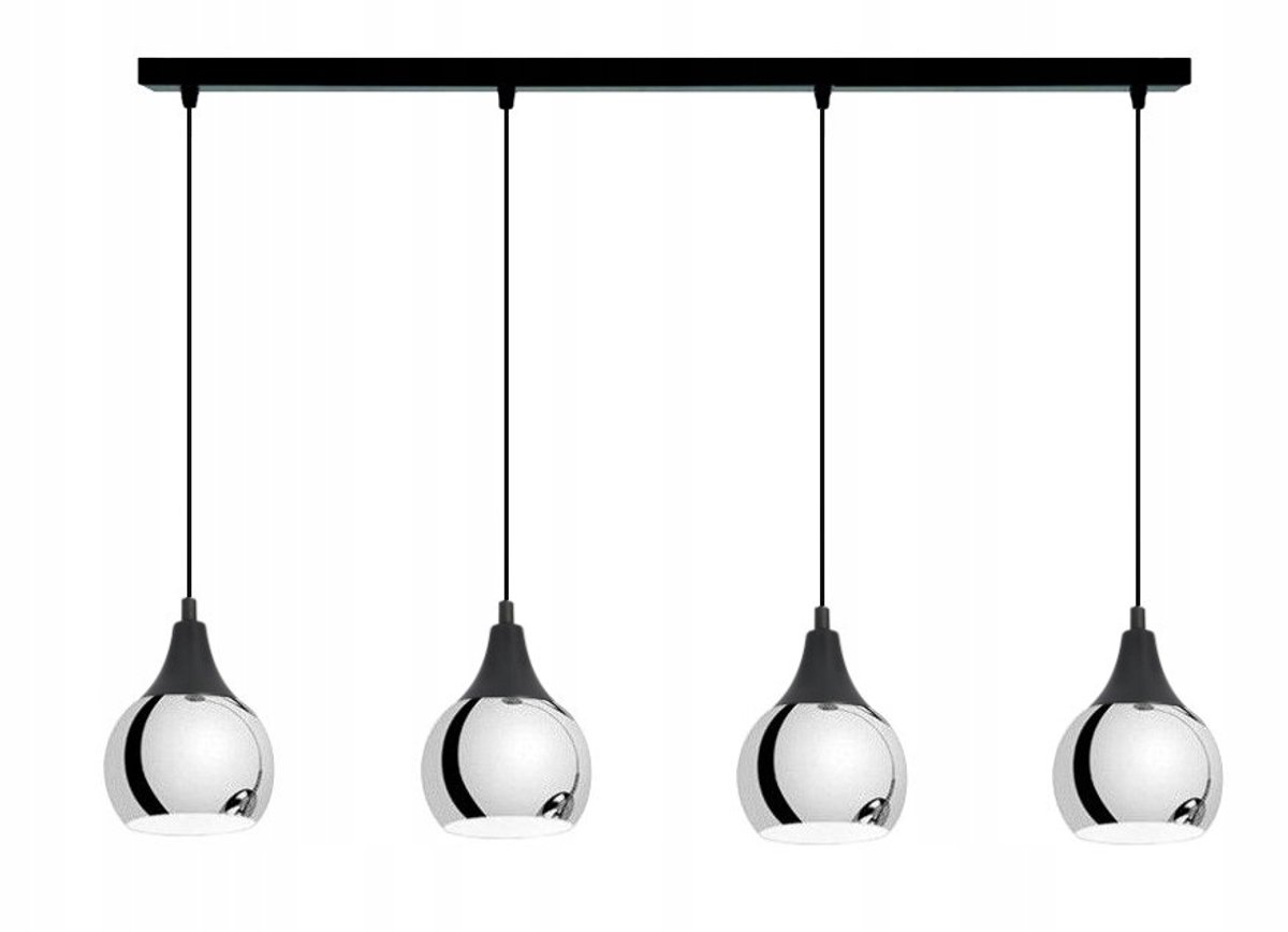 Moderne Hanglamp Zwart/Chroom E27 voor Woonkamer boven Tafel