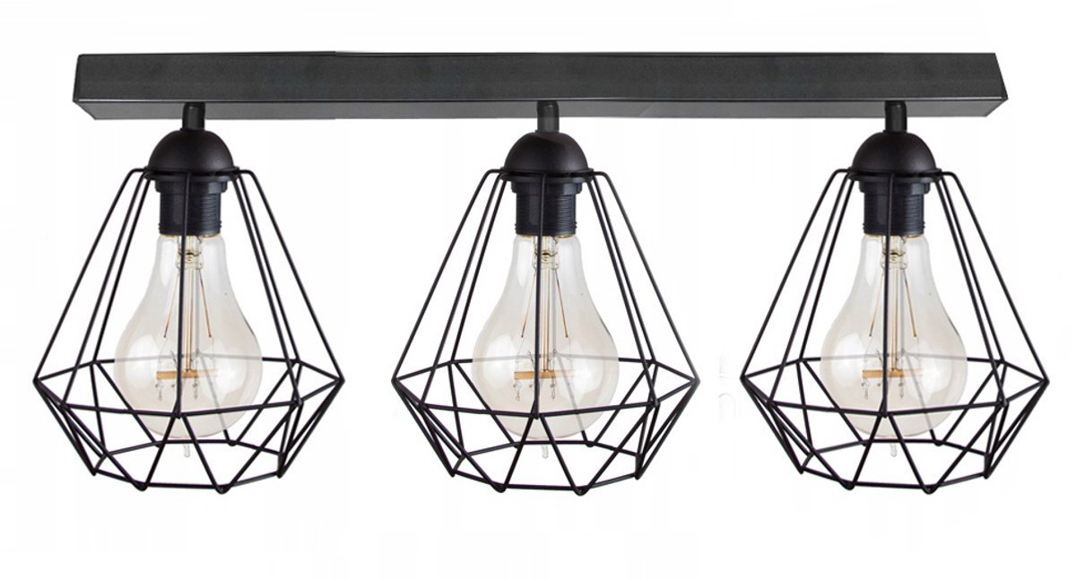Hanglamp Metaal Zwart Druif 50cm E27