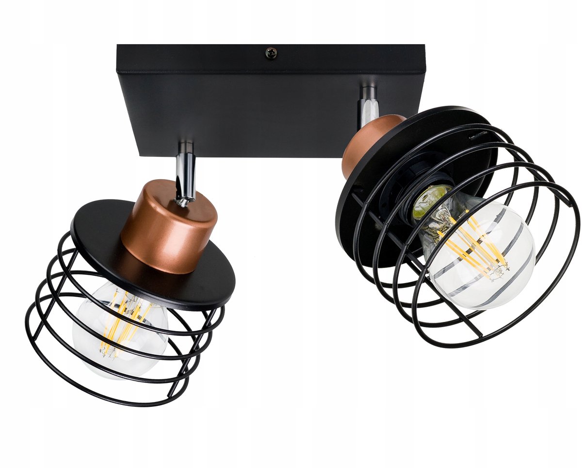 Loft Plafondlamp met Verstelbare Armatuur en Draadkap