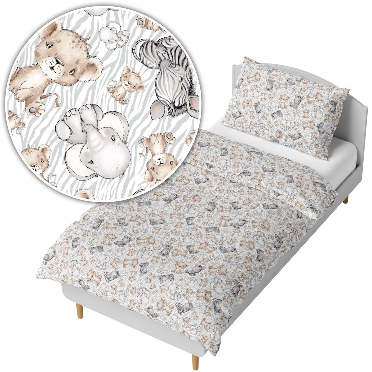 Kinderbeddengoed 140x200cm - Safari Thema