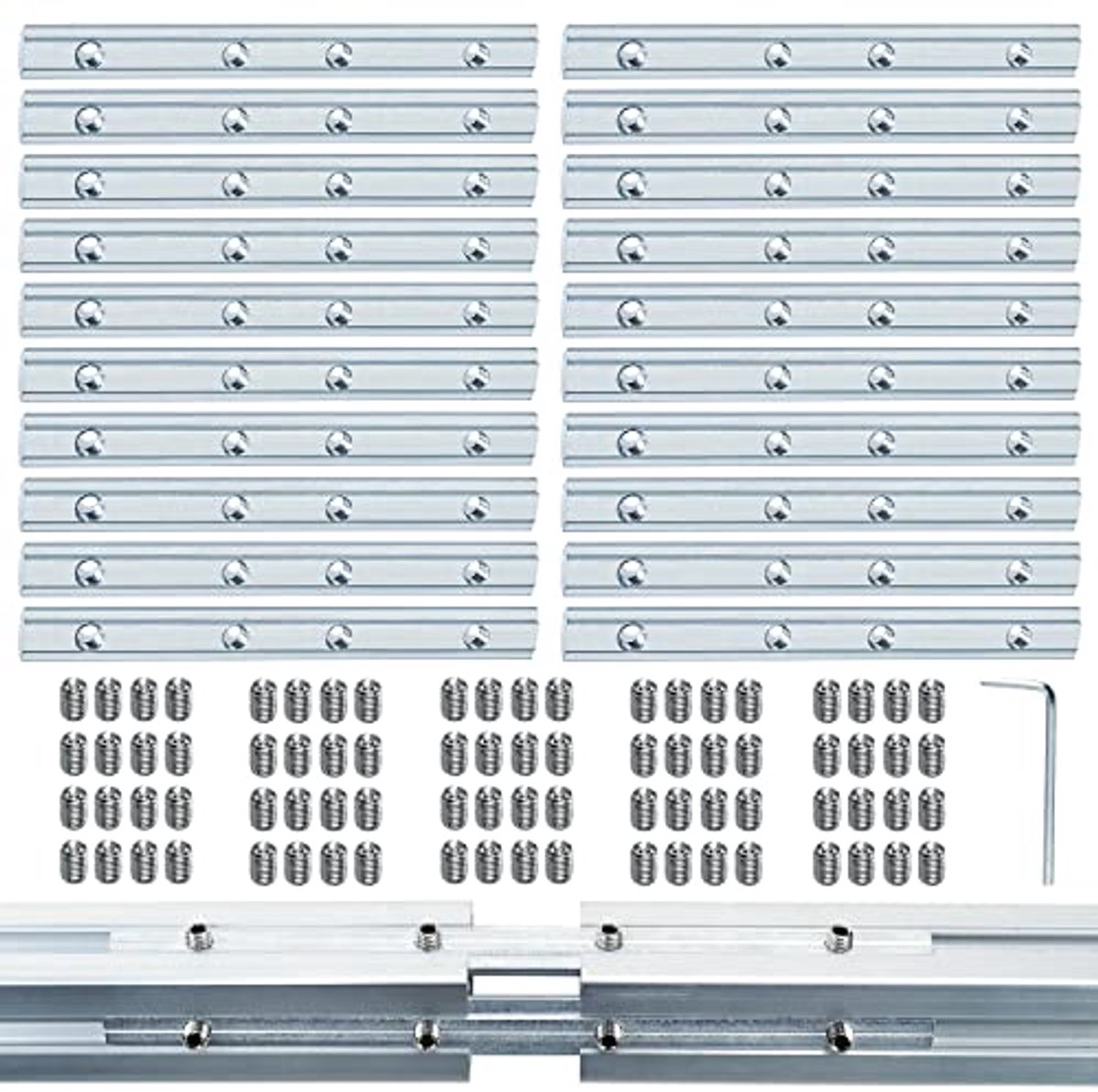 Verbindingsstukken voor Aluminium Profielen - 20 Stuks Profiel Connectoren
