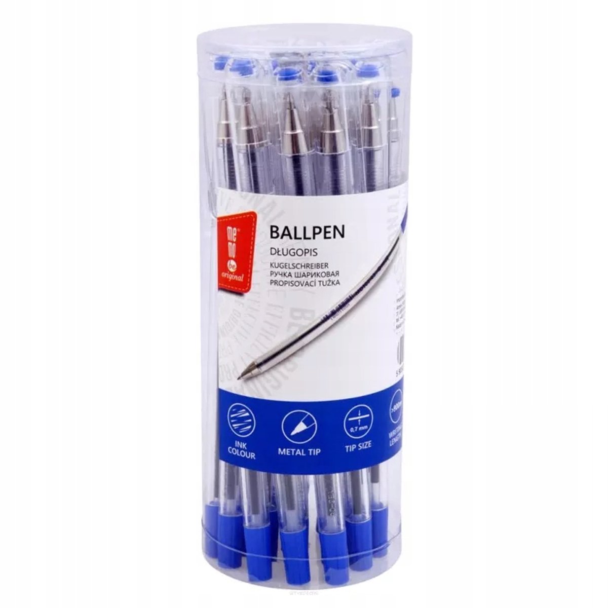 MemoBe Blauwe Kantoor Pennen 0,7mm - Set van 20