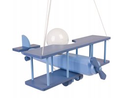 Hellux Vliegtuig Plafondlamp Blauw Hout E27 75cm