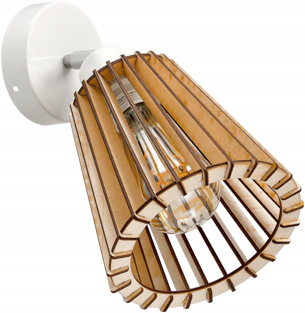 Houten Wandlamp E27 Kegel - Sfeervolle Nachtlamp voor Elke Ruimte