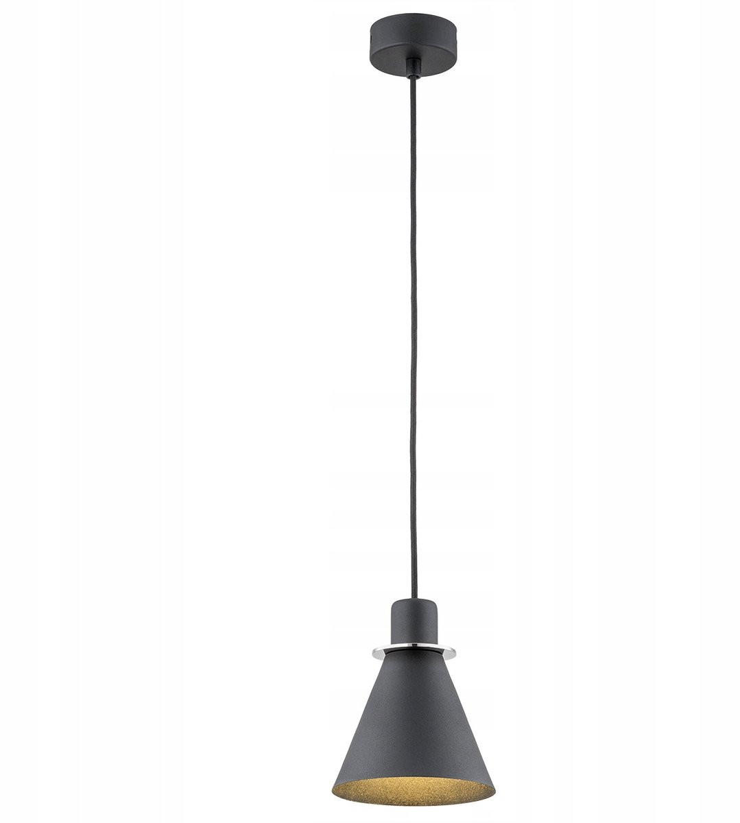 BEVERLY Hanglamp 1 lichtpunt Zwart/Chroom E27