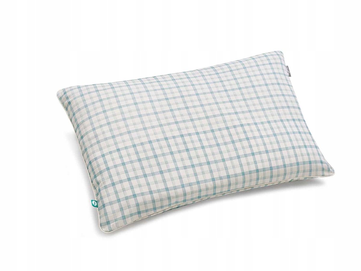 Katoenen Kussensloop Blauw Geruit 40x40 cm met Rits