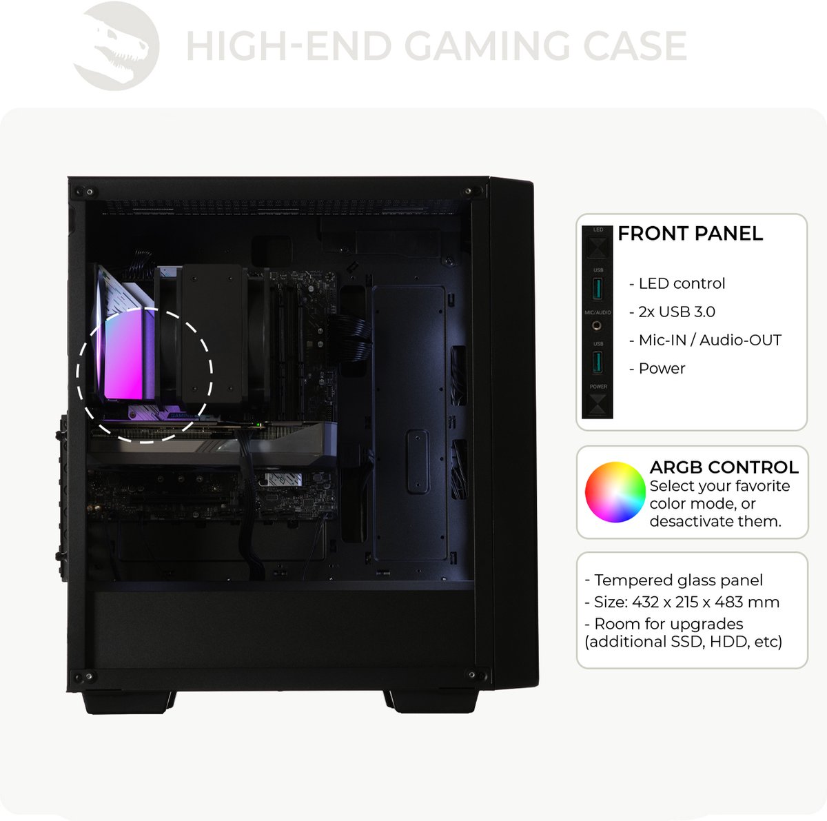 Sedatech Expert Gaming PC Compact • AMD Ryzen 7 5700X 8x 3.4GHz • Radeon RX 9070XT • 32Gb RAM • 1Tb SSD M.2 • WiFi • Windows 11 • Desktop computer thumbnail 2