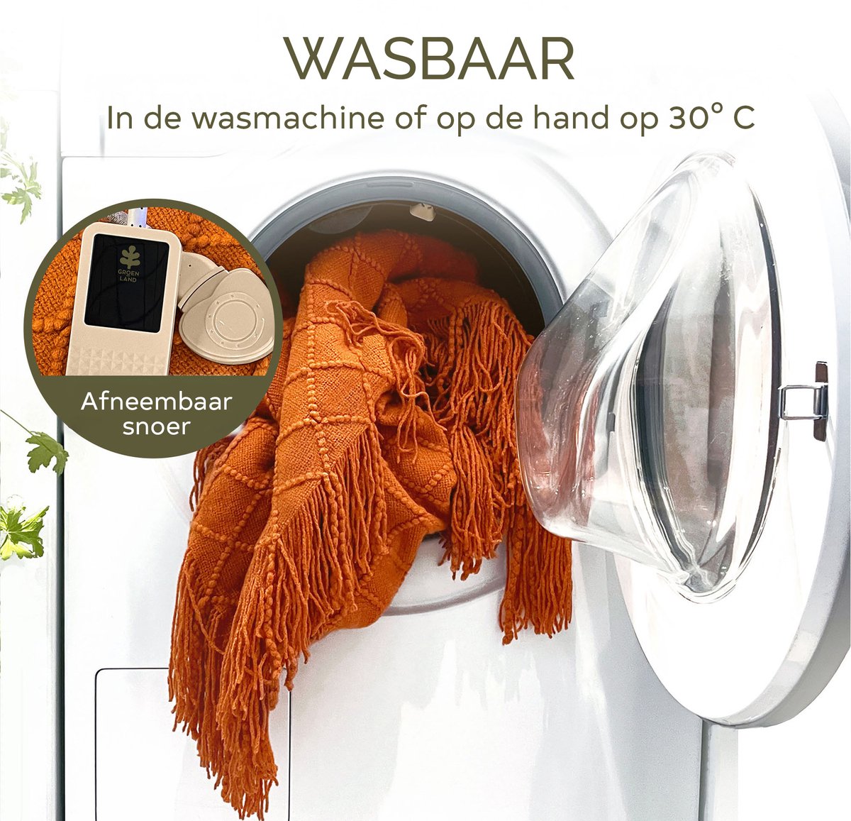 Groenland BOHEM Design Warmtedeken voor de Bank 180 × 130 cm Red Earth | Verwarmde Plaid · Elektrische Deken voor de Bank | Wasbaar · 9 Warmtestanden · Timer met Automatische Uitschakeling — cadeau in Wonen & Interieur - foto 4