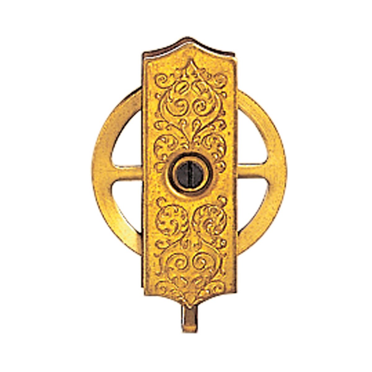 Katrol met beugel messing Ø:25mm groefbreedte:2mm