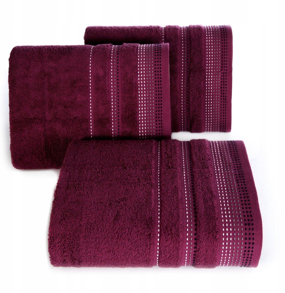 Luxe Katoenen Badhanddoek 50x90 cm - 500 GSM - Aubergine Paars