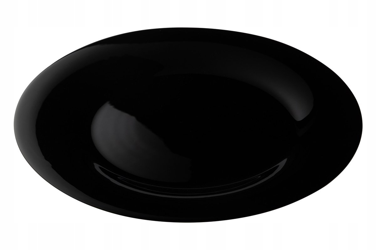 KLASSIEK ZWART Dinerbord Plat 25,4cm Zwart Gehard glas