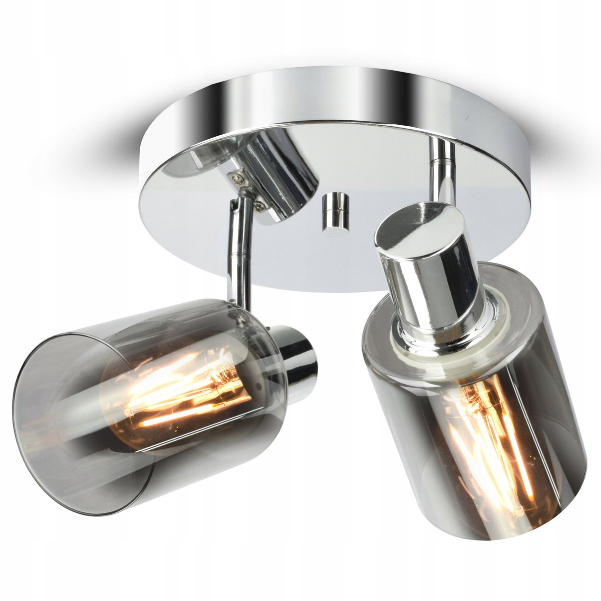 Luxe Hanglamp Glazen Buis Chroom LED E27 - 2 lichtpunten