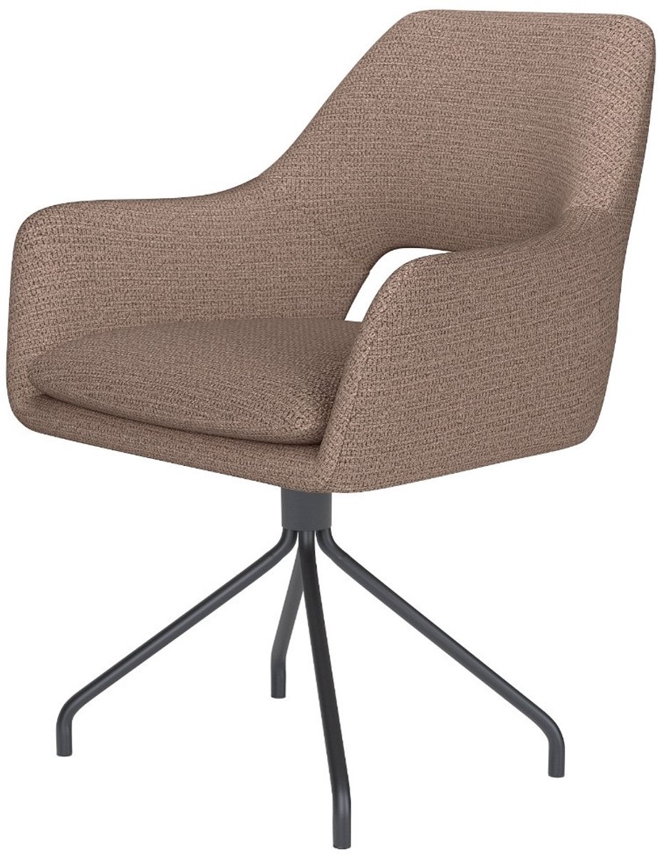 Puur - Lana draaistoel metaal spider - taupe